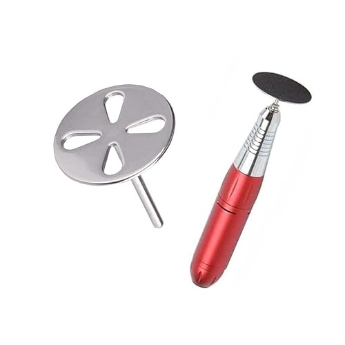 Natury Nails Foret de base de 25 mm et 4 emplacements pour disques de pédicure remplaçables pour tour à ongles, Pododisque Pédicures Callosités et rugosités (BROCA BASE)