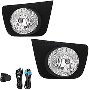 WEZEMLIGHT Fog Lights Assembly Replacement For 2006 2007 2008 2009 Toyota 4Runner With 9006 12V 55W Halogen Bulbs Included Switch And Wiring Kit(Clear Lens