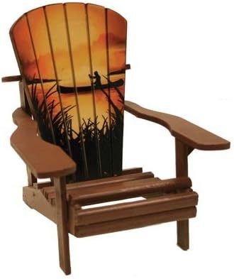 Adirondack Chair Miniature Replica, Canoe Sunrise (Made of Wood) 6-inch