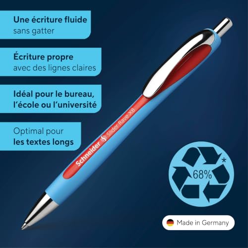 Schneider 3 stylos à bille Slider Rave Couleur d'encre assortie 3x - vue 3
