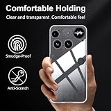 zZjoOoj Case Compatible with Nothing Phone 3 / (3) etui + [2 sztuki] folia ochronna na wyświetlacz, wysokiej jakości silikon TPU (przezroczysty)