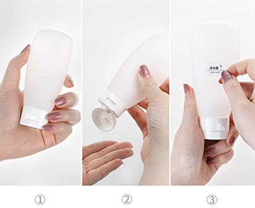 12Pcs 150ml/5oz Empty Refillable White Plastic Cosmetic Soft Tubes Containers Squeezed Facial Cleanser Bottle With Flip Cap for Body Bath Shower Gel Lotion Cream Shampoo4