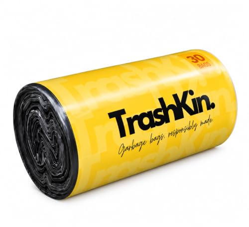 Image of Garbage Bags Medium 19x21 Inches, 30 Bags, Black, 1 Rolls