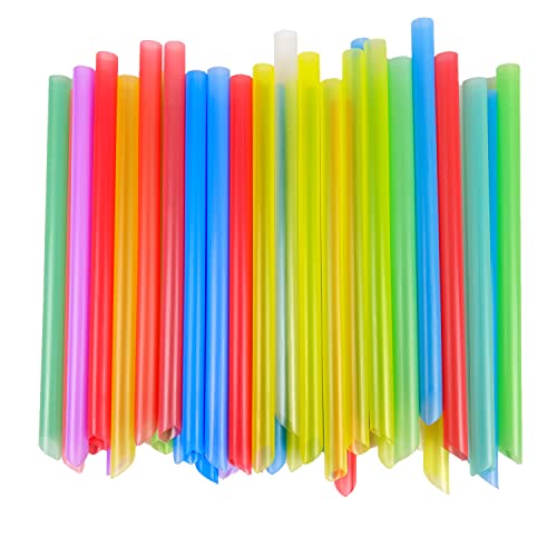 XINGXINLIAN 100 stycken Bubble Tea sugrör, Jumbo Boba sugrör, tjocka Slush-sugrör, glidande sugrör lämpliga för smoothie juice, mjölkte, cola och cocktail, Stil 2, 100PCS