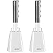 Eastar Large Cowbell with Handle, 2 Pack Cowbells for Sporting Events, 10 Inch Cow Bell Loud Noisemakers Cheer Bell, Noise Makers for Football Baseball Games Graduation School Stadium, White