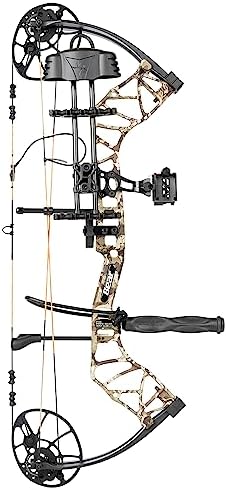 Bear Archery Legit Ready to Hunt Compound Bow Package for Adults & Youth, 14”- 30” Draw Length, 10-70 Lbs Draw Weight, Up to 315 FPS, Made in USA, Limited Life-Time Warranty