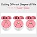 DUBSTAR 3-in-1 Pill Crusher Pill Grinder, Pill Crusher Fine Powder with Brush, Pill Crushers for Elderly with Pill Cutter and Storage, Pill Cutter Splitter for Small or Large Pills (Pale Pink)