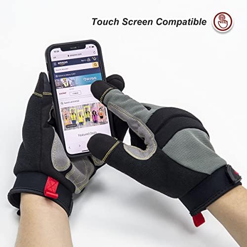 KAYGO Winter Mechanics Work Gloves KG126W,Winter Insulated Double Lining, Heavy duty,Improved dexterity,Excellent Grip,Ideal for working on cars and outdoor jobs, Extra Large