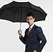 UK-UNIQUE Windproof Umbrella Windproof Travel Umbrella - Compact, Light, Automatic, Strong and Portable - Wind Resistant, Small Folding Backpack Umbrella for Rain - Men and Women, Black.