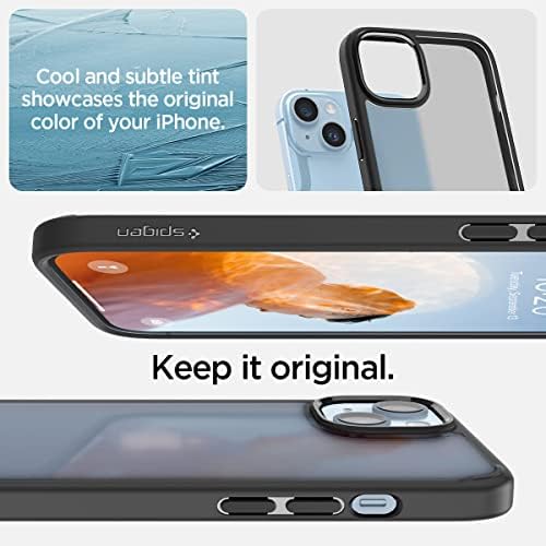 Spigen Ultra Hybrid for iPhone 14 Case, [Military Grade Shockproof] [Anti Yellowing] Phone Cover - Frost Black