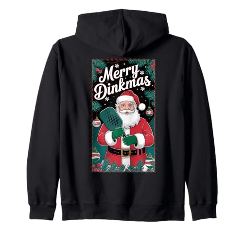 Merry Dinkmas Santa & Pickleball Navidad vacaciones Navidad Sudadera con Capucha