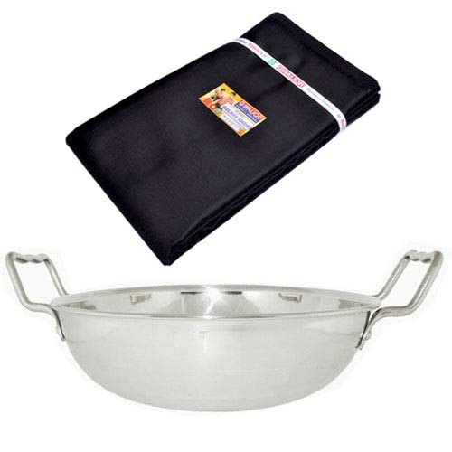 Buy Sonigram Induction KADHAI 2 Liter Medium Size 25cm Flat Bottom. with Pent Pcs