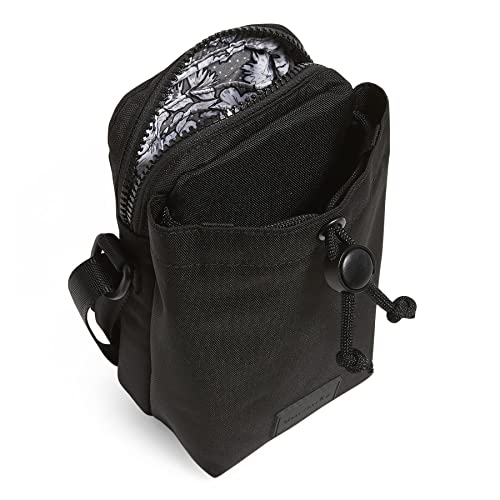 Vera Bradley Women's Recycled Lighten Up Reactive Deluxe Water Bottle Crossbody Sling Bag, Black, One Size #TOP2