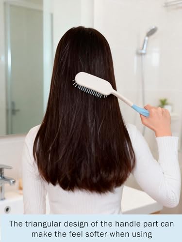 KooingTech Long Handled Hair Brush, 14*2*1.5 Inches Long Handle Hair Brush, Long Handled Brushes Suitable for Elderly and Hand Disabled People Inconvenient Upper Limb Activities (long handle brush) 100g