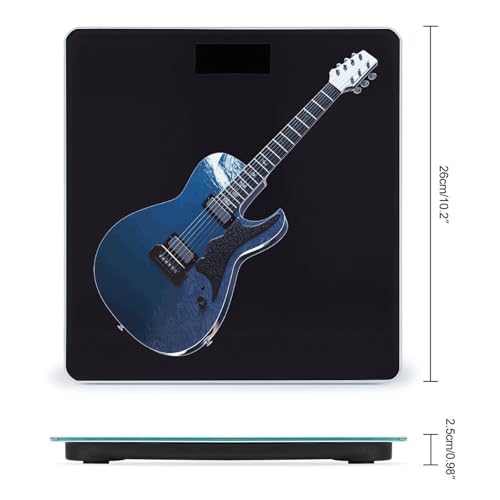Báscula Digital Azul con Vidrio Templado para Peso Corporal miniatura 2