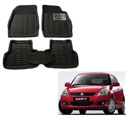 SL Shilpa 3D Black Mat Compatible with Maruti Suzuki Swift 2012