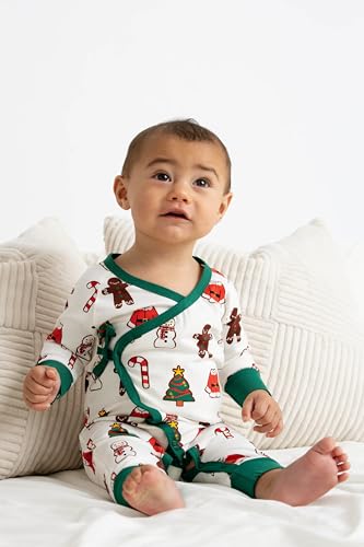 Image of monica + andy Kimono Tie Long Sleeve One Piece, 100% Organic Baby Clothes for Girls & Boys, Preemie, Newborn & Infant