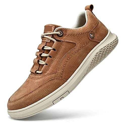 Zapatos de hombre casuales con cuero transpirable y suela cómoda para oficina o caminar