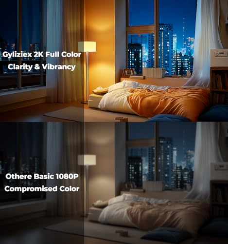 Image of Gyliziex 2K Clock Camera, 5G & 2.4G WiFi Indoor Pet Nanny Cameras with Alarm for Home, Full Color Night Vision, Human Motion Detection, Local SD Storage