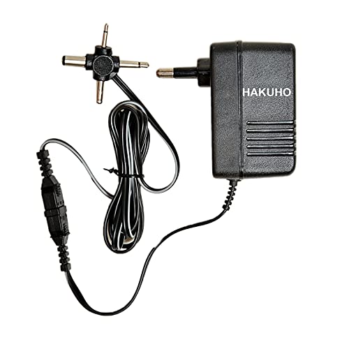 Image of Hakuho 3V 500mA Power Adapter with 4 Multi Pins & Polarity Change - Universal Adapter for Radios, Torches, Toys, Trimmers, Electronics - Compatible with CASIO and More