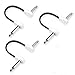 M MAKA Flat Low Profile Guitar Patch Cable 6 inch for Effects Pedals, 1/4 inch Right-Angle, White, 3-Pack New Version