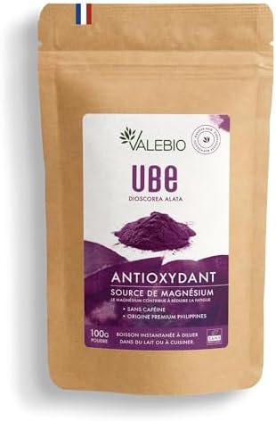 Valebio® Poudre d’Ube 100 g – 100% igname violette (Dioscorea ala...