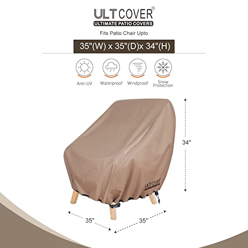 ULTCOVER Waterproof Patio Chair Cover 4 Pack – Outdoor Lounge Deep Seat Single Lawn Chair Cover Fits Up to 35W x 35D x 34H inches by ULTCOVER - Image 2