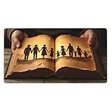 Confort amélioré : profitez d'un toucher supérieur avec notre sous-main épais et confortable pour clavier et souris, parfait pour une utilisation prolongée. Que vous ayez besoin d'un tapis de souris ou d'un tapis de bureau pour le bureau et le clavier, ce tapis de souris marron vintage à imprimé histoire familiale répondra à vos exigences de confort à la maison ou au bureau