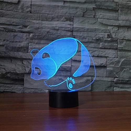 3D Panda Night Light USB Powered Remote Control Touch Switch Decor Table Optical Illusion Lamps 7/16 Color Changing Lights LED Table Lamp Xmas Home Love Brithday Children Kids Decor Toy Gift