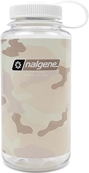 Nalgene Tritan BPA-Free Water Bottle, 32 OZ, Wide Mouth, Camo Clear