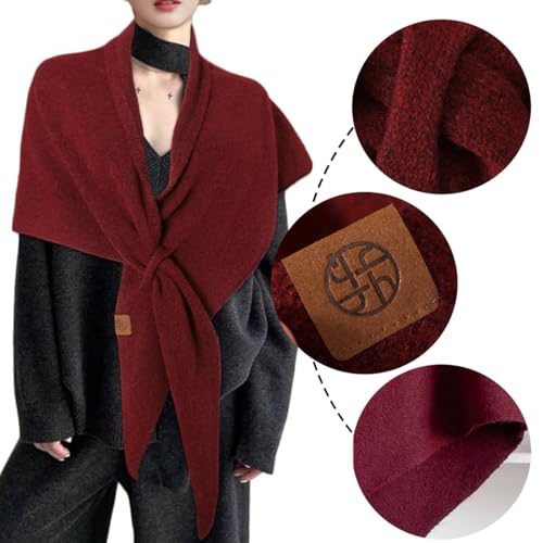 Pashmina Shawl Wraps for Women, Gettoreach Women's Solid Color Scarf Casual Soft Comfortable Shawl for Daily Wear3