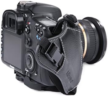 Micnova MQ-GS2 Genuine Leather Grip & Wrist Strap Combo for DSLR Cameras (Tripod Mount Attachment) {Style# 2}