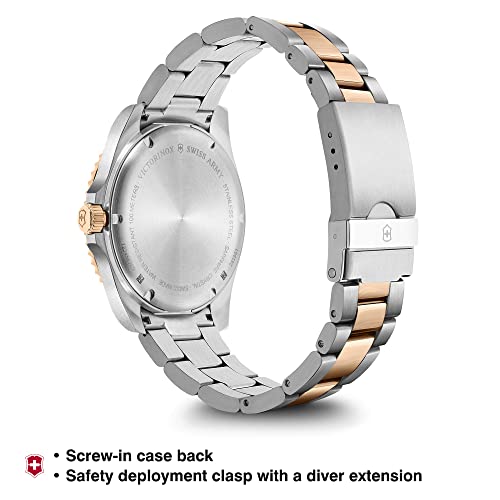 Victorinox Swiss Made Maverick, 43Mm, Brown Dial, Stainless Steel Bicolour Men's Analog Watch (241951) - Image 4