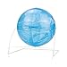 GmeDhc Boule Hamster, 1 Pièces Boule pour Hamster avec Support en Métal, Jouet Hamster, Jouets pour Petits Animaux, Activité Intéressante (Bleu 12 cm)