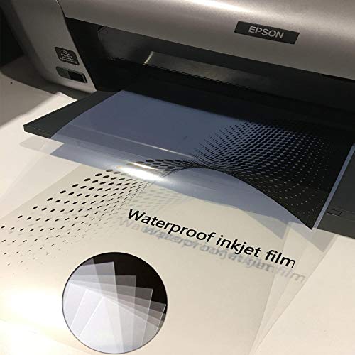 11\"x17\" 100 Sheets Screen Printing Film Waterproof Inkjet Transparent Film for Water-based Pigment and Dye Printers