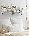 BAYKA Floating Shelves for Wall, Rustic Wood Wall Shelves for Living Room Wall Mounted, Hanging Shelving for Bathroom, Laundry Room, Small Shelf for Plants, Books