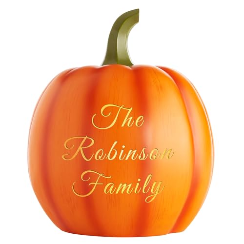 Orange trunk-or-treat personalized pumpkin