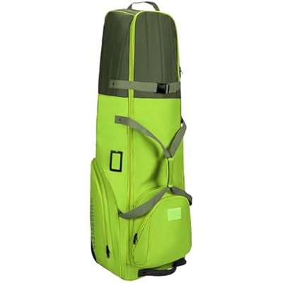 MANUEKLEAR Golf Bag Travel Case for Airlines with Travel Wheels, Golf Travel Bags for Airlines with Padded Top, 1680D Nylon Foldable Golf Travel Covers with 3 Large Pocket for Golfer