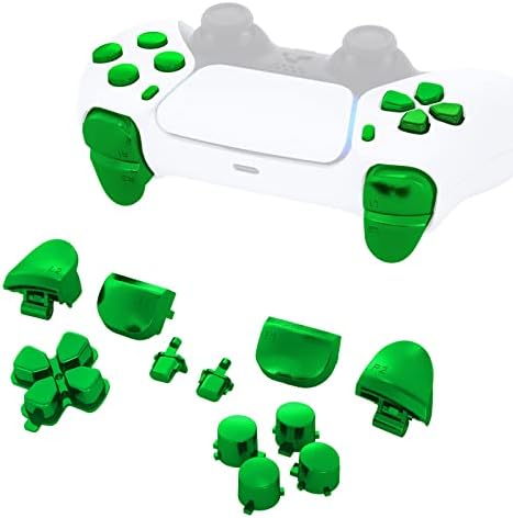 eXtremeRate Wymiana D-pad R1 L1 R2 L2 Wyzwalacze Opcje Udostępniania Przyciski Twarzy dla ps5 controller, Niestandardowe Przyciski Pełnego Zestawu Zestawy Naprawcze - Miętowo Zielony
