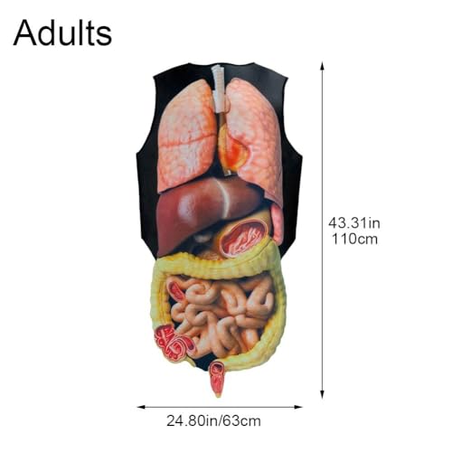 Déguisement d'organe réaliste avec impression 3D anatomique stretch - 5