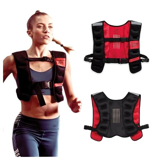 Reebok Weighted Vest 12lb – Premium Material, Adjustable Fit, Reflective Elements for Full-Body Workouts, Strength Training, and Rehabilitation