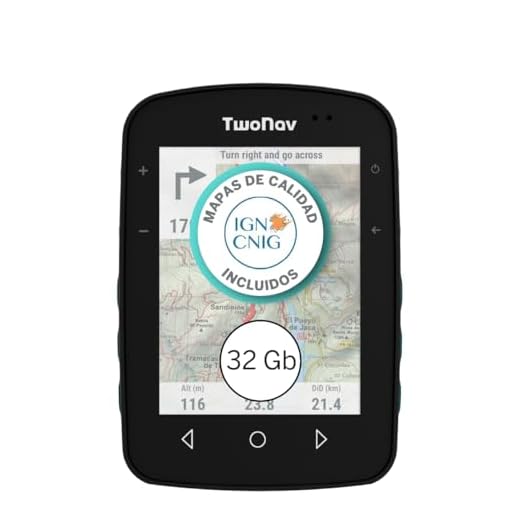 TwoNav Terra, GPS con Pantalla Amplia 3.7 Pulgadas para montaña, Senderismo, MTB y Bicicleta con mapas incluidos. Color Turquesa