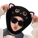 Ajuste perfecto: con un diseño encantador con material suave y elástico, este sombrero de oído gato es fácil de usar y adecuado para la mayoría de las personas, proporcionando un ajuste a aproximadamente 30x35 cm/11.81x13.78 pulgadas