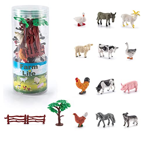 12 stücke Mini Dinosaurier Waldtier Spielzeug, Bauernhof Tiere Spielzeug Tierfiguren Set, Meerestiere Figuren für Jungen…