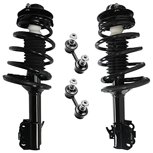 Image of Detroit Axle - Front Struts Kit for 1992 1993 1994 Toyota Camry Lexus ES300 2 Ready Struts w /Coil Spring, 2 Stabilizer Sway Bar End Links Replacement