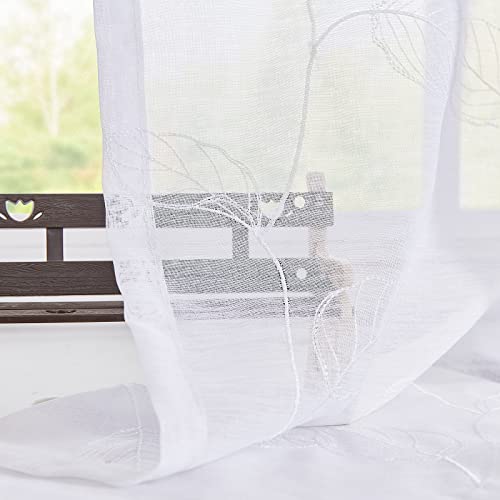 Cenefa transparente bordada de 18 pulgadas, ideal para iluminar y decorar cocinas y baños 5