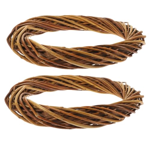 Mobestech 2piezas De Sauce De Mimbre Decoración para Puerta De Entrada Árbol Ventanas y Paredes DIY Material Redonda