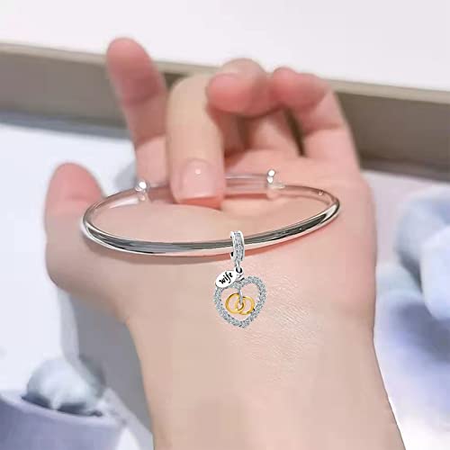 Abalorio de corazón compatible con pulseras Pandora para mujer 5