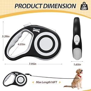 Retractable Dog Leash 16FT, Dog Walking Leash for for Medium Dogs up to 77 lbs,Tangle Free Dog Leash Retractable Dog Leash 16FT, Dog Walking Leash for for Medium Dogs up to 77 lbs,Tangle Free Dog Leash