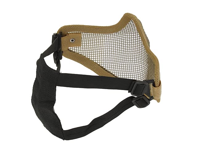Máscara Protectora de Malla de Acero para Airsoft Ajustable con Bordes de Cordura